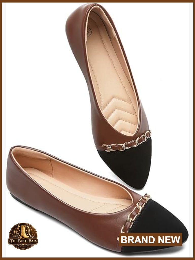 Pointed Toe Faux Suede Ballet Flats Memory Foam Comfort Slip On Shoes